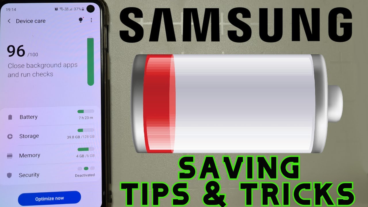 Samsung Top 10+ Battery Saving Tips & Tricks Galaxy S20, S10, Note 20, Note 10, S9
