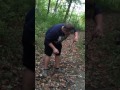 Michael catching a snake