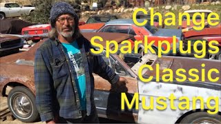 Changing Sparkplugs on a 1965 Mustang