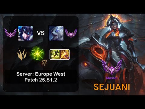 Sejuani Jungle vs Volibear - EUW Master - Patch 25.S1.2