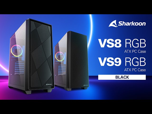 Sharkoon VS8 RGB Midi Tower Vidro Temperado USB-C 3.2 Branca video