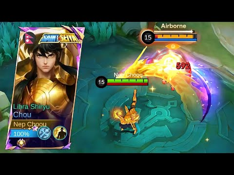 TOP GLOBAL CHOU INSANE GAMEPLAY AND BEST ROTATION BUILD&EMBLEM| MLBB