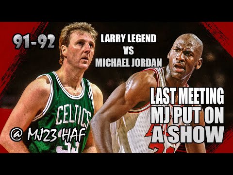 Michael Jordan vs Larry Bird Highlights (1992.03.11) - Last Meeting, MJ Puts on a Show!
