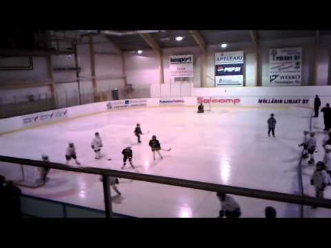 Kaukalopallo turnaus Kemijärvellä Napapiirin Pantterit F-junnut vs ok-liiga