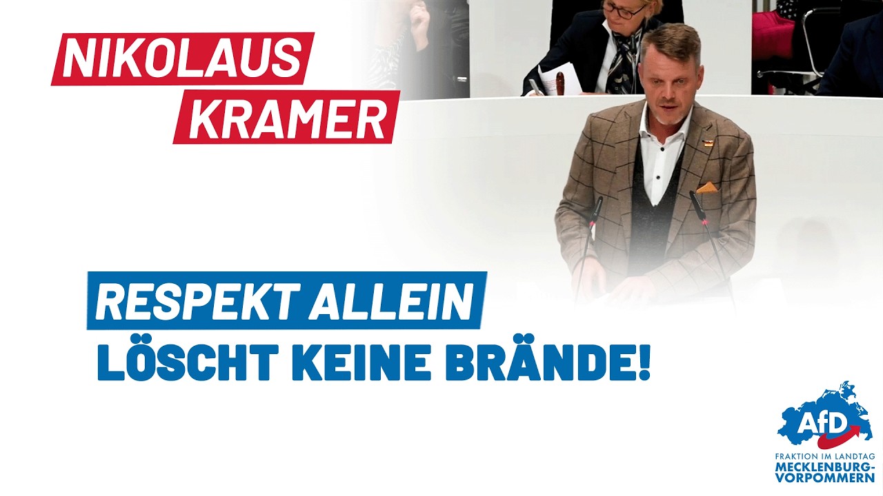 Nikolaus Kramer: Respekt allein löscht keine Brände!