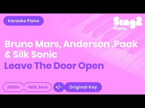 Bruno Mars, Anderson .Paak, Silk Sonic - Leave The Door Open (Karaoke Piano)
