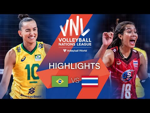 🇧🇷 BRA vs. 🇹🇭 THA - Highlights Week 3 | Women's VNL 2022
