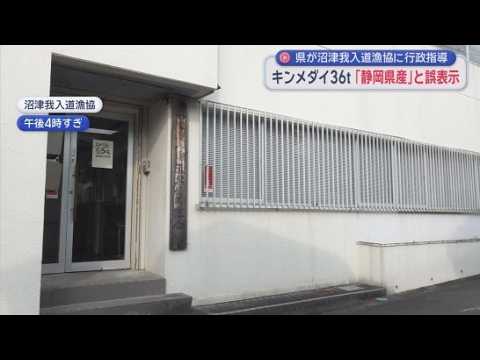 YouTube Video 愛知・蒲郡市の形原漁港で水揚げしたキンメダイを「静岡県産」として販売　静岡県が食品表示法違反で沼津我入道漁協に行政指導