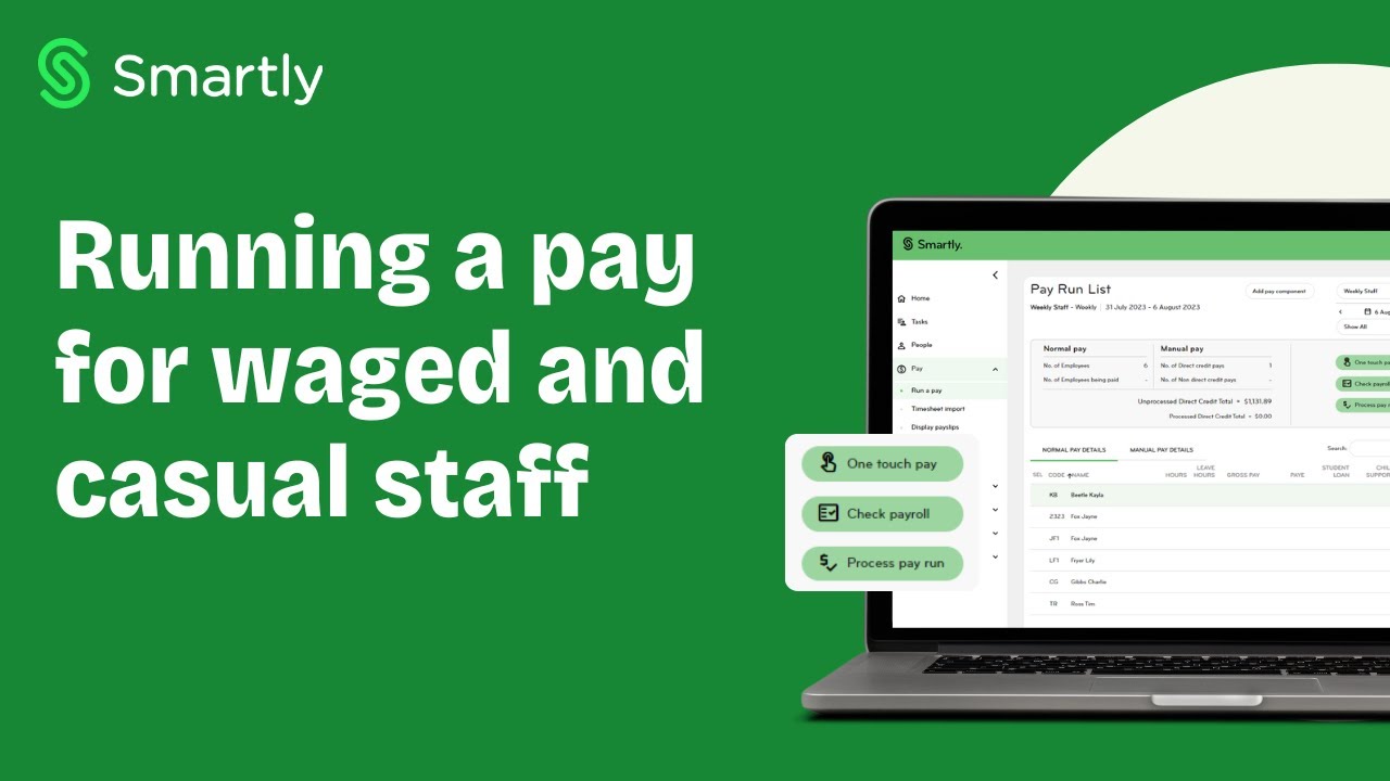 Run a pay for waged and casual employees