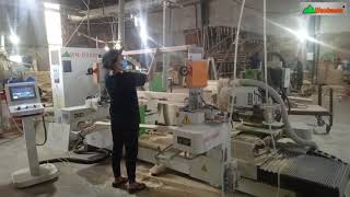 Máy làm mộng dương 2 đầu 4 dao Woodmaster chạy phôi dài | WM-D200CNC-FR