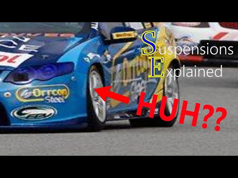 Why do some race cars have such ridiculous front suspension camber angles?
