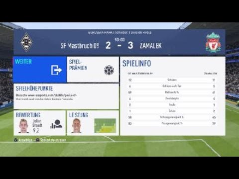 FIFA 19  Division Rivals  20.08.2019  SF Mastbruch 09 - ZAMALEK     2:3