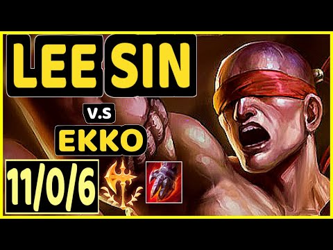 KADIR (LEE SIN) vs EKKO - 11/0/6 KDA JUNGLE CHALLENGER GAMEPLAY - EUW
