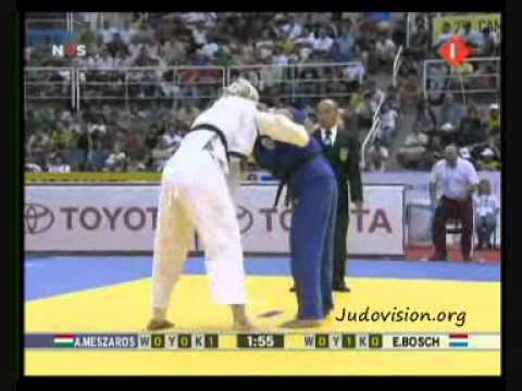 JUDO 2007 World Championships: Anett Meszaros (HUN) - Edith Bosch (NED)