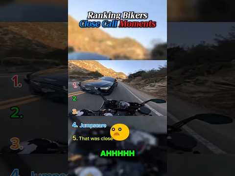 Ranking Biker Close Call Moments #shorts