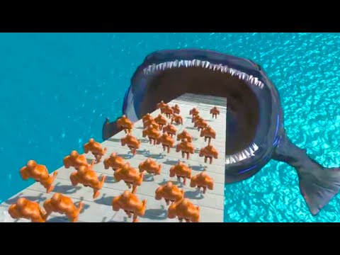 Real Size of the Bloop | Escape the Jaws of The Bloop - Animal Revolt Battle Simulator