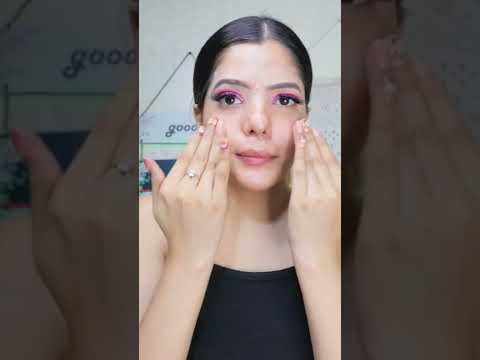 Flirty *Western Makeup Look* Glamorous Pink Glitter Eyes 👀 💗 #shorts #pinkglitter