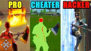 PRO vs CHEATER vs HACKER - Fortnite Battle Royale