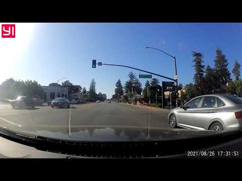 Tesla Running Red Light Near San Mateo Downtown