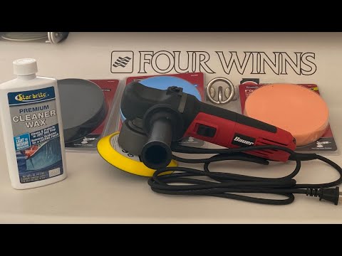 How to wax a boat with a buffer / polisher
