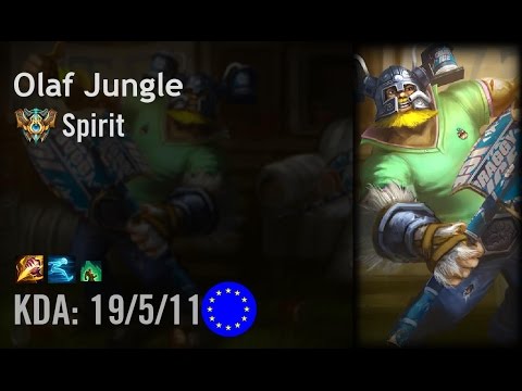 Olaf Jungle vs Lee Sin - Spirit - EUW Challenger Patch 6.13