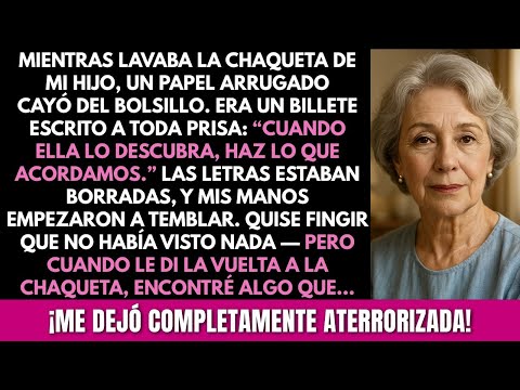 Mi hijo olvidó una nota en su chaqueta: "Cuando ella lo descubra, haz lo acordamos." Entonces yo…