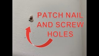 Patch Holes from Screws or Nails | How to Repair Small Holes in the Drywall | Fix Stripped Hole