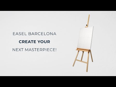 ARTINA Wooden Easel - Barcelona - Professional Tripod Canvas Stand for Studio Canvases up to 120cm