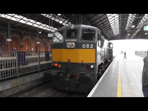Irish Rail 071 Class Loco 088 + RPSI Cravens & 082 Running light at Dublin Connolly.