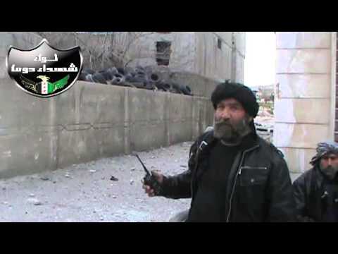 جولة على بعض النقاط التي تم السيطرة عليها قرب كراج البولمان في حي القابون في مدينة دمشق ومقابلة مع عناصر من لواء شهداء دوما