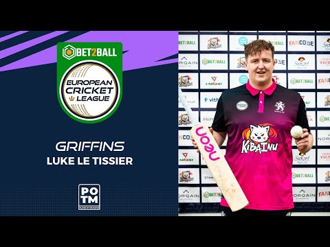 POTM: L.Le Tissier - GRI vs ZAS | Highlights | Bet2Ball European Cricket League Day 2, Group B|ECL22