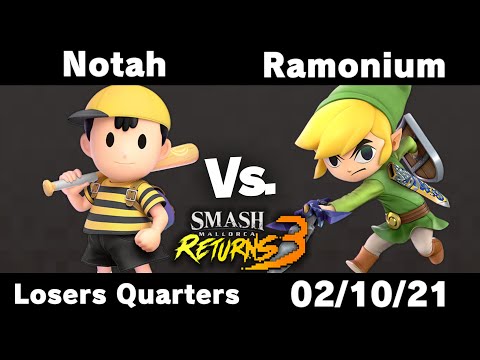 Smash Mallorca Returns 3 - Losers Quarters - Notah (Ness) VS Ramonium (Toon Link)