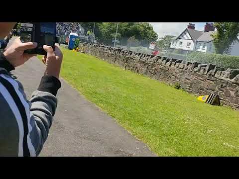 2019 Isle of Man TT - Supersport Race 2 finish Peter Hickman