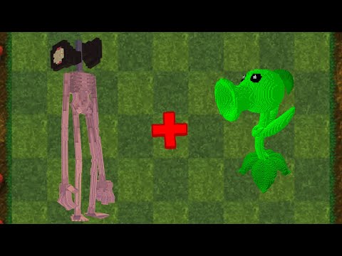 Siren Head + Peashooter Fusion - MINECRAFT Plants vs Zombies Animation