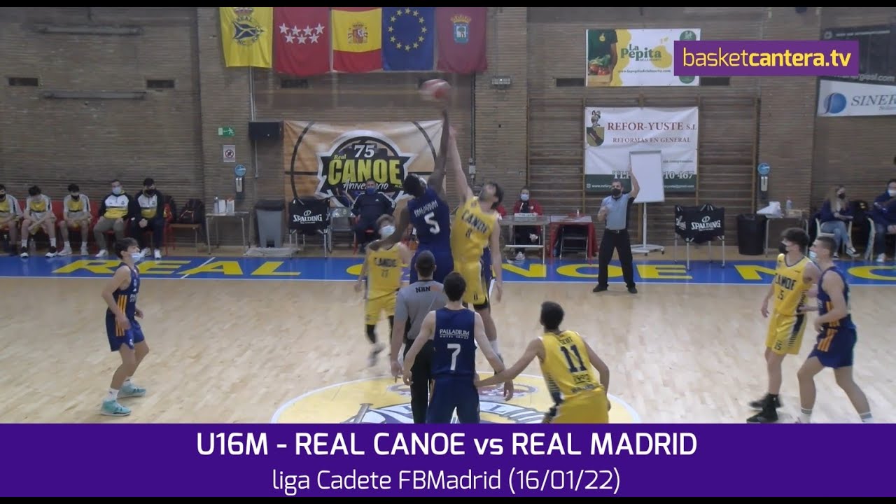 U16M - REAL CANOE vs REAL MADRID.- Liga Cadete FBMadrid (16/02/22) #BasketCantera.TV