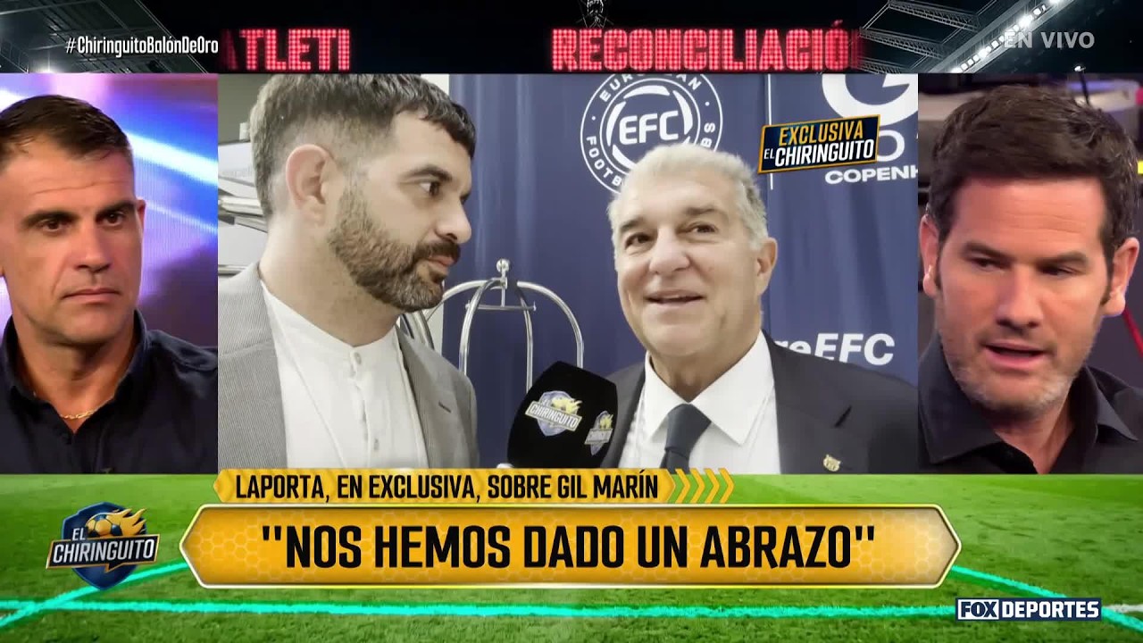 JOAN LAPORTA y MIGUEL ÁNGEL GIL MARÍN, ¿todo en paz tras el caso JULIÁN ÁLVAREZ? | El Chiringuito
