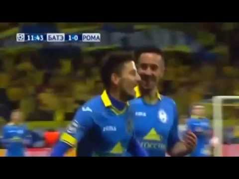 БАТЭ - РОМА - 3:2  Обзор матча Лига чемпионов