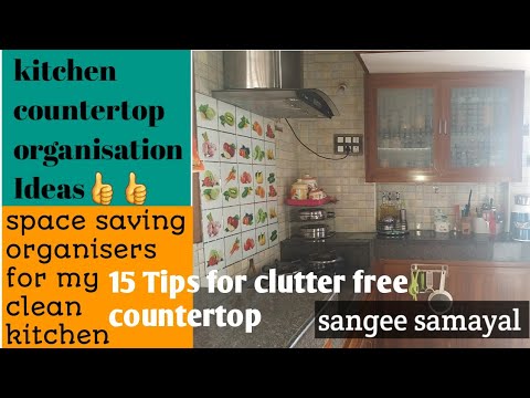 My Kitchen Countertop Organization Ideas👍//How to organise for clutter free countertop Video