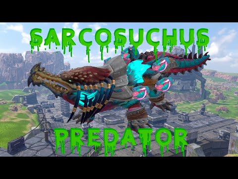 JMW. Dino War - Sarcosuchus PREDATOR with chupacabra