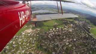 preview picture of video 'Tiger Moth DH82 - Flight from LSZO to LSZT'