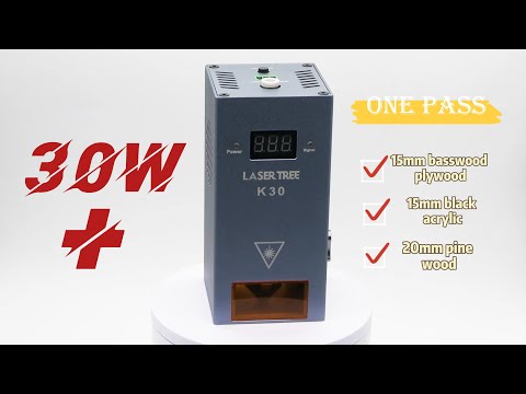 Мощный лазер с подачей воздуха для резки гравировки 30Вт 450нм Laser Tree K30 - фото 1 - id-p1401058268