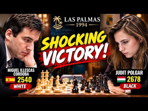 Miguel Illescas Cordoba vs Judit Polgar ◉ A Stunning Upset! 🔥 | Las Palmas 1994