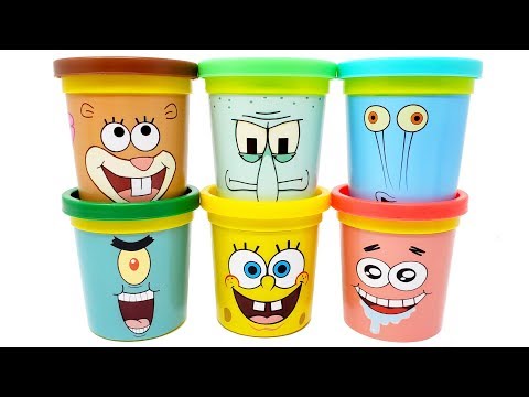 6 Laugh-Out-Loud Spongebob Squarepants Play-Doh Can Heads and Surprise Toys
