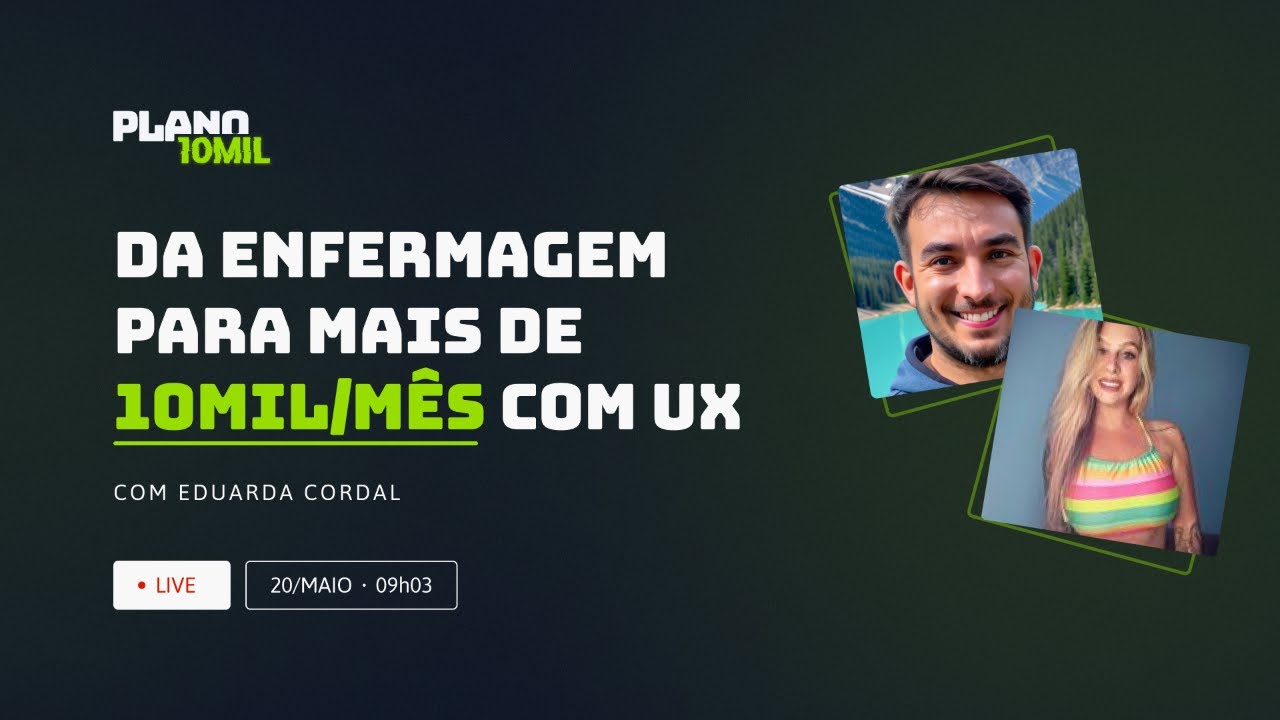 Da Enfermagem para UX Design 10mil/mês com Eduarda Cordal
