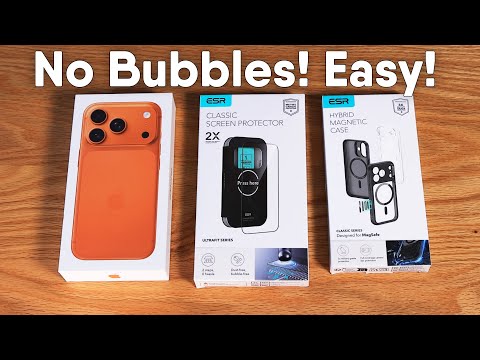 iPhone 17 Pro ESR Screen Protector with Ultra Fit Tray & Hybrid Case - Perfect Easy DIY Installation