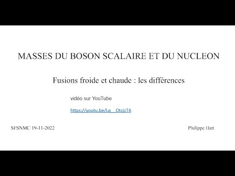 RNBE 2022 - Masses du boson scalaire et du nucleon - Philippe Hatt