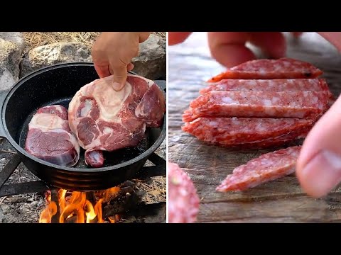 Osso Buco Is Delicious🤤Chicken Nuggets with Potatoes and Sausage🌭 Proper Meat Grilling Makes My Day😋