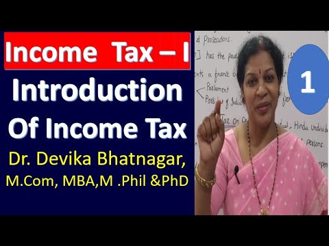 1 Introduction of Income Tax Income Tax Subject