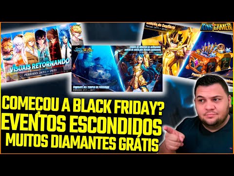 COMEÇOU A BLACK FRIDAY? EVENTOS ESCONDIDOS COM DIAMANTES E VONTADE ESTELAR// SAINT SEIYA AWAKENING