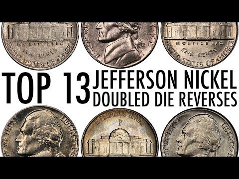 Top 13 Doubled Die Reverse Jefferson Nickel Varieties - Photos & Values - Full PCGS / NGC DDRs List